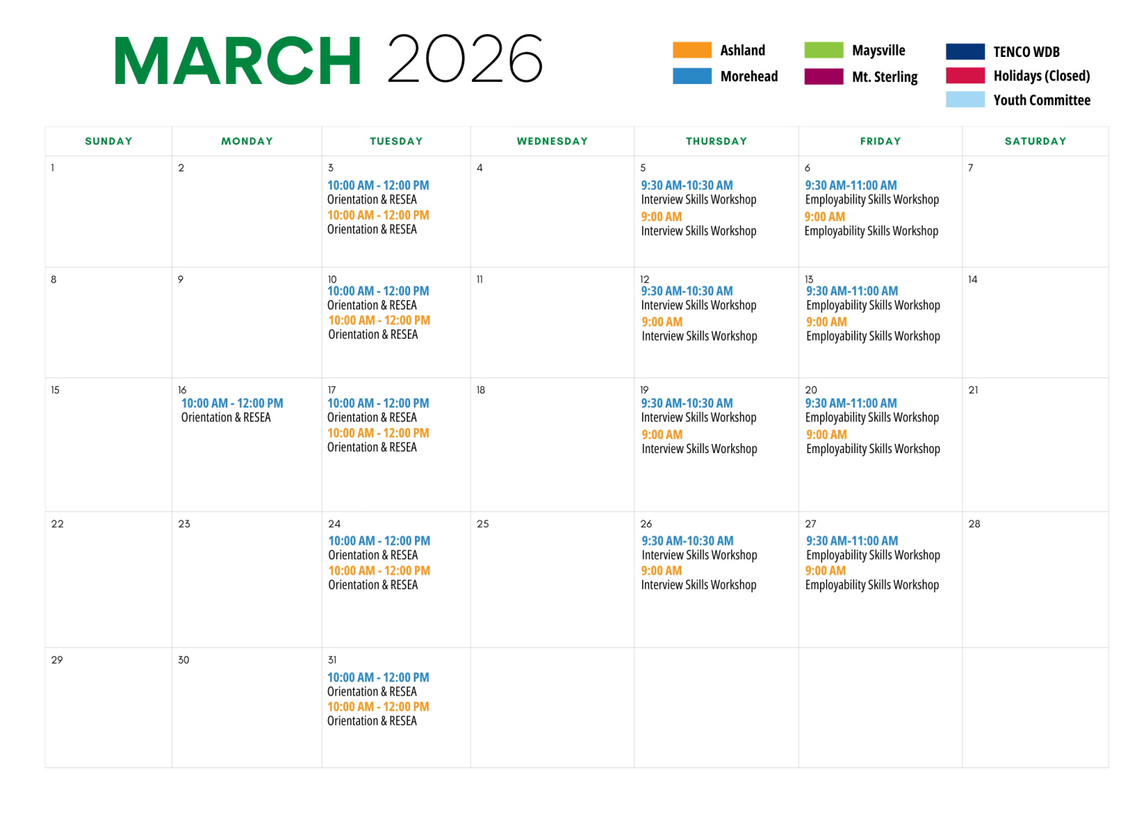March 26 Calendar